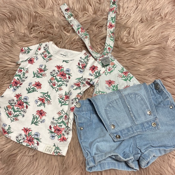 Cute Floral Overalls Set - Picture 5 of 7